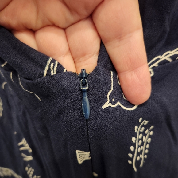 Navy Blue Printed Jumpsuit - Picture 6 of 8